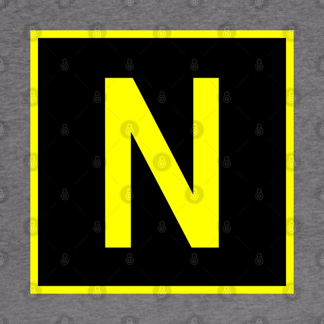 N - November - FAA taxiway sign, phonetic alphabet by Vidision Avgeek